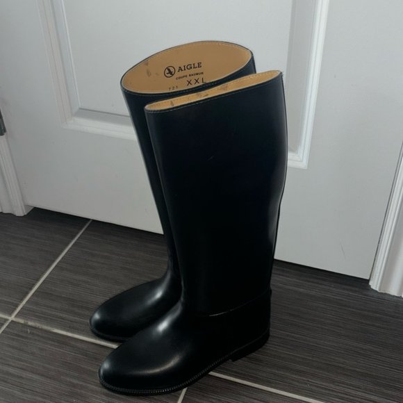 Aigle Shoes Aigle Black Rubber Riding Boots Made In France Poshmark